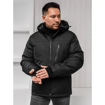 Pánská parka Černá pánská zimní bunda Bolf 91M9901A1 - M/50