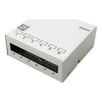 Patch panel EasyLan Patchpanel pro keystone moduly STP, 6 portů, neosazený, šedý (CKVPL0061E)