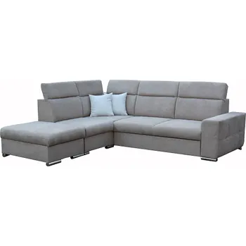 Sedací souprava ROMEO Pravá - sedací souprava, látka SVĚTLE HNĚDÁ Brooklyn truffle/poštářky dek.Brooklyn Fog-sv.šedá(FE) kolekce - "E" (K250)