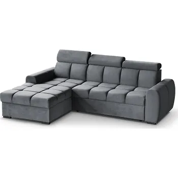 Sedací souprava GEMMA ROHOVÁ -LEVÁ sedací souprava - látka TMAVĚ ŠEDÁ Bluvel 14 (GOMEZ - L=2balíky) - kolekce "MRS" (K250-E)NOVINKA