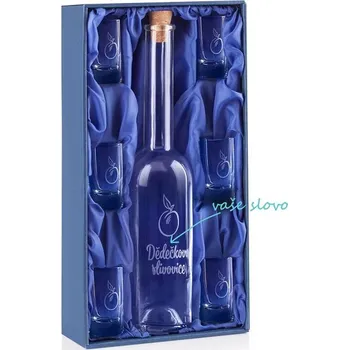 Sklenice DĚDEČKOVA SLIVOVICE pískovaný set na pálenku (1+6)