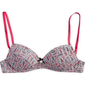 Dívčí spodní prádlo Dívčí podprsenka KEY HRUŠKY šedá Velikost: 75BB