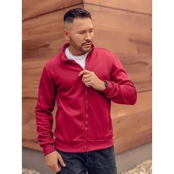Pánská mikina Vínová pánská mikina na zip se stojáčkovým límcem Bolf B2002A - 2XL