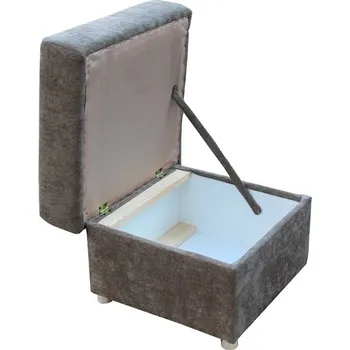 Taburet FONDUE MINI - TABURET 55x55 - látka Rosario 462 HNĚDÁ - kolekce "FE" (FE) (K250) AKČNÍ LÁTKA