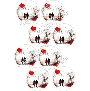 Jedlá dekorace na dort Fondánový list A4 motiv "Kolečko " na vykrajovátko 7 cm