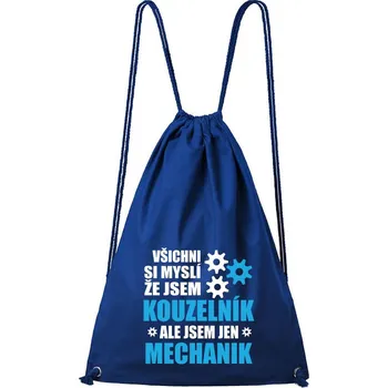 Městský batoh DOBRÝ TRIKO Bavlněný batoh Kouzelník mechanik Barva: Královsky modrá