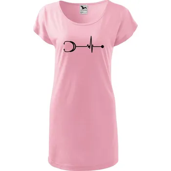 Dámské tričko DOBRÝ TRIKO Dámské tričko/šaty Tep stetoskop Velikost: M, Barva: Růžová