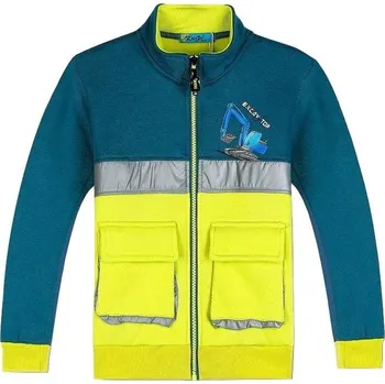 Chlapecká mikina Chlapecká bavlněná mikina Kugo, teplá - Bagr, vel. 122