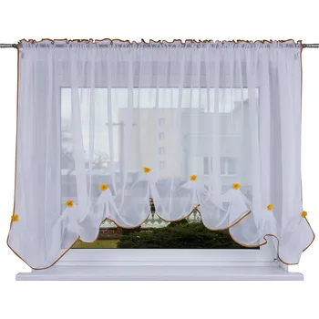 Záclona Hotová Záclona Záclona 380x135 VOÁL Záclona Vícebarevná 380x135 cm