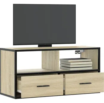 Obývací pokoj vidaXL TV skříňka 80 x 31 x 39,5 cm kompozitní dřevo a kov [848919] Barva: dub sonoma