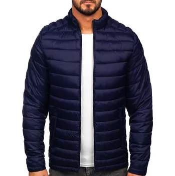 Tmavě modrá pánská sportovní přechodová prošívaná bunda Bolf 23M9005 - M