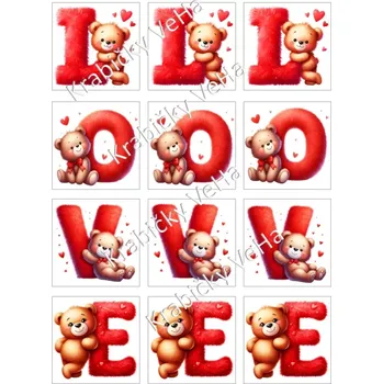 Jedlá dekorace na dort Fondánový list A4 motiv "Plaketa čtverec" 6x6 cm