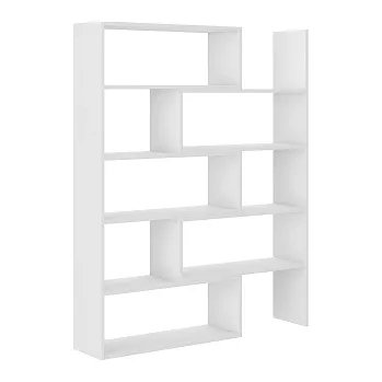 Knihovna KELLY 1 - REGÁL (KAROL 01) - bílá "LP" (K150-Z)