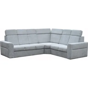 Sedací souprava PABLO rohová s BELGICKÝM ROZKLADEM 3R+ROH + 2UP -Levá sedací souprava, látka Diosa 84/polštářky 84 světle šedá (FE) kolekce - "E" (K250)