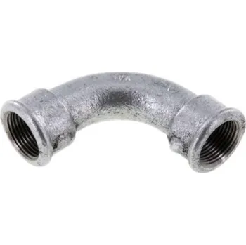 Fitinka Koleno 90° Rp 1/2" vnitřní, dlouhé, temperovaná litina