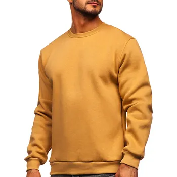 Pánská mikina Hnědá pánská silná mikina bez kapuce Bolf 2001 - XL