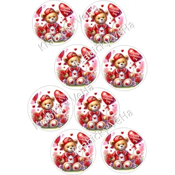 Jedlá dekorace na dort Fondánový list A4 motiv "Kolečko " na vykrajovátko 7 cm