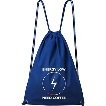 Městský batoh DOBRÝ TRIKO Bavlněný batoh Need coffee Barva: Královsky modrá