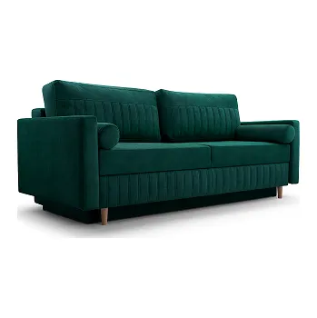 Pohovka SABINA - pohovka rozkládací, látka tmavě zelená CLOUD 39+PIK (vzorB) (SIENA=3balíky) (IZ) (K250) NOVINKA