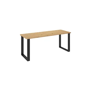Jídelní stůl LOFT - Jídelní stůl š. 185 x 75 x 67, lamino Dub artisan/ černý kov (IMERIAL) "LP" (K150-E)MIMOŘÁDNÁ AKCE ORFA DO VYPRODÁNÍ ZÁSOB