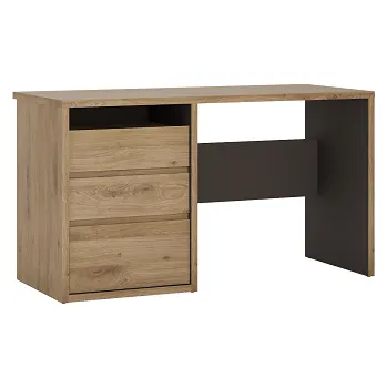 Psací stůl SYRAKUSA 80- Psací stůl L/P- lamino dub shetland/ šedá (Shetland 80=2BALÍKY) (W) (K150)