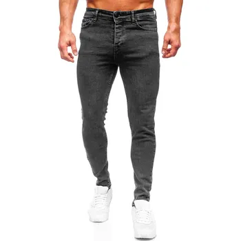 Pánské kalhoty Černé pánské džíny regular fit Bolf 6027 - 30/S