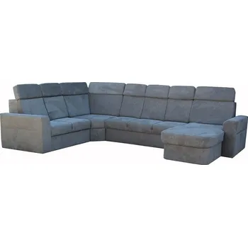 Sedací souprava PABLO U - 2sUP+ROH+3R+OTsUP -Pravá sedací souprava, látka Diosa 93 tmavě šedá /polštářky 93 (FE) kolekce - "E" (K250)