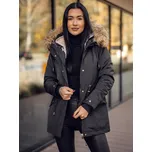 Černá dámská zimní bunda parka s kapucí 2v1 Bolf 16M9199 - XL