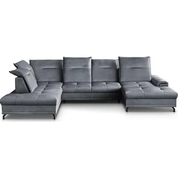 Sedací souprava BIBIEN U - PRAVÁ sedací souprava - látka ŠEDÁ Vogue 15 (BRUNO= 3BALÍKY) - kolekce "MRS" (K250-Z) NOVINKA