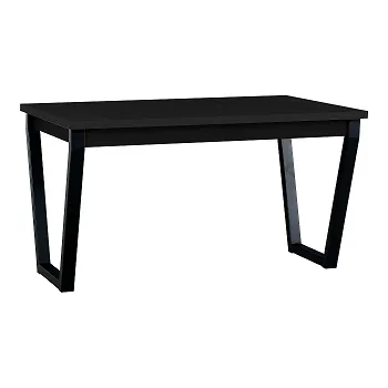 Jídelní stůl IKONA 2 - jídelní stůl rozkládací (IKON 2) lamino černá/ noha kov černá - kolekce "DRE" (K150)