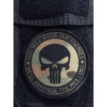 Nášivka PUNISHER, nášivka se suchým zipem