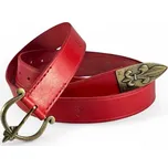 Drakkaria FLEUR de LIS, kožený historický opasek, červený