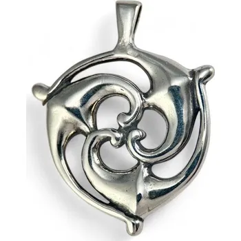 Přívěsek Drakkaria TRISKEL, jižní Galie, stříbrný přívěsek, Ag 925