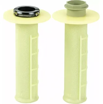 grip a Motokrosové rukojeti - gripy s lock-on systémem RENTHAL R-WORKS GRIPS LOCK-ON HALF WAFFLE ARAMID COPOUND G237 - pár, barva natural (Rukojeti na řidítka, ručky na moto)