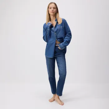 Dámské džíny Reserved - Džíny mom fit slim - tmavomodrá - YT196-59J - YT196-59J-36