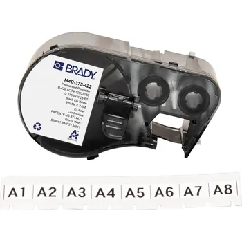 Pásek do tiskárny Brady M4C-375-422 / 170730, 9.53 mm x 7.62 m, Polyester, černý tisk / bílý podklad