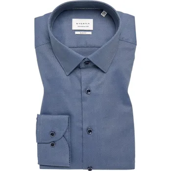 Pánská košile Košile Eterna Slim Fit Dynamic cotton ocelová velikost: 38, délka rukávu: dlouhý rukáv