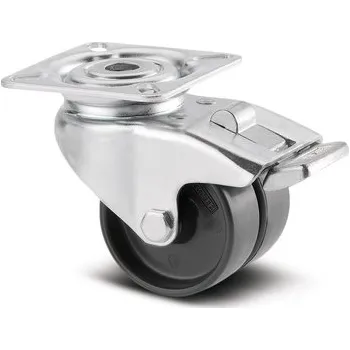 Pojezdové kolečko Agila Twin TENTE Přístrojová kolečka 50mm, s brzdou, plotýnka, 2975UOO050P40