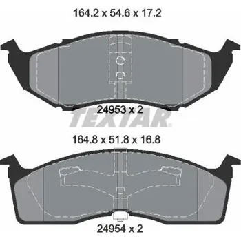 Sada brzdových destiček, kotoučová brzda TEXTAR 2495301