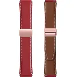 DUX DUCIS YA - řemínek z pravé kůže pro Samsung Galaxy Watch / Huawei Watch / Honor Watch (22mm pásek) červený