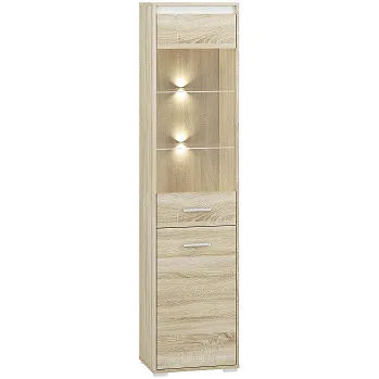 Knihovna ANDY 05 -vitrína 1D1W L/P, lamino Dub sonoma (ML) (AVO05=1BALÍK) (K150)