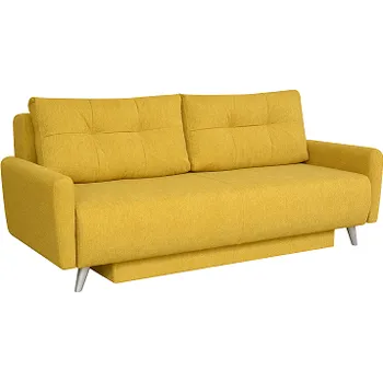 Pohovka MELÁNIE 3R lux - rozkládací pohovka - látka Hořčicová SS 11, nožky stříbrná (Mania 3R lux) "FN" (K250-E)