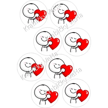 Jedlá dekorace na dort Fondánový list A4 motiv "Kolečko " na vykrajovátko 7 cm