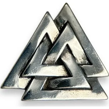 Přívěsek Drakkaria VALKNUT, stříbrný vikinský stříbrný přívěsek, Ag 925