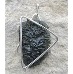 Drakkaria TRITIA, stříbrný přívěsek s vltavínem, Ag 925