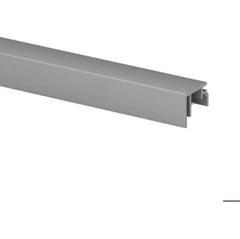 Zábradlí Ukončovací profil, Easy Glass Prime, boční montáž Ukončovací profil, Easy Glass Prime, boční montáž, 3 mm, délka 5000 mm, hliník, surový