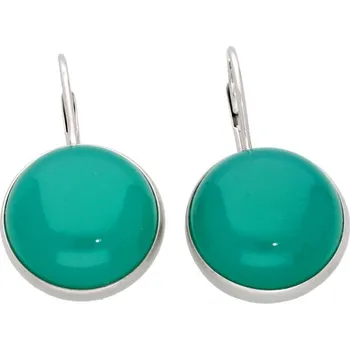 Náušnice Goldstore Stříbrné náušnice velký chryzopras Varianta: stříbrné náušnice