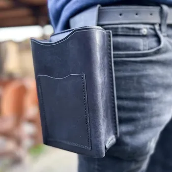 Peněženka Drakkaria KOŽENÁ KASÍRKA - pouzdro, černá barva