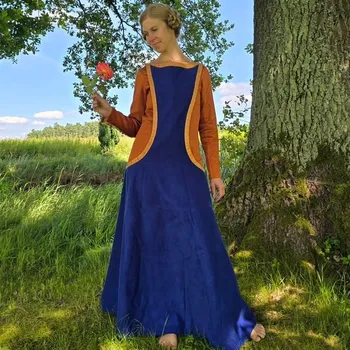 DÁMSKÝ STŘEDOVĚKÝ ODĚV - šlechtična / měšťanka, 2. polovina 14. století