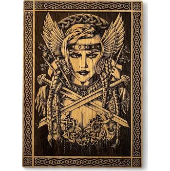 Kadlus Freya, nástěnná dekorace, dřevo 32x46cm